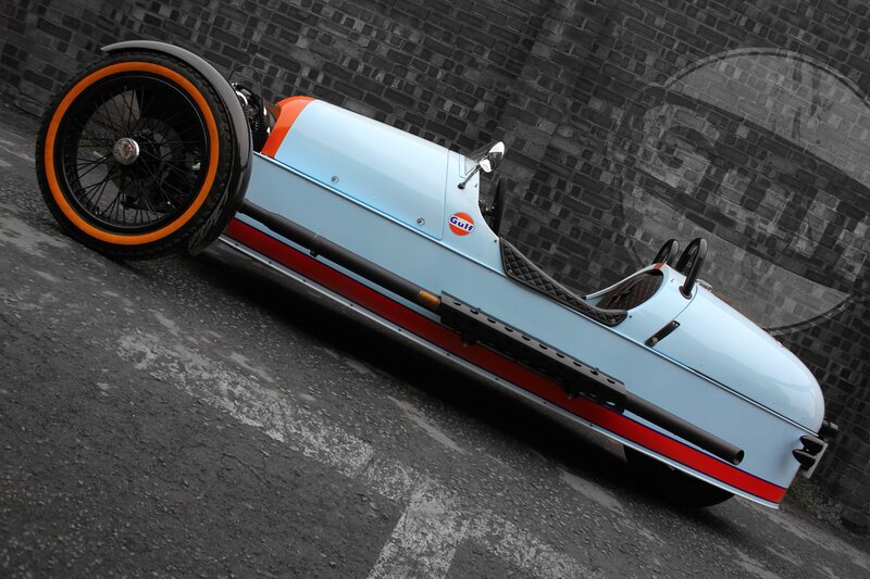 Gulf-branded vintage race car