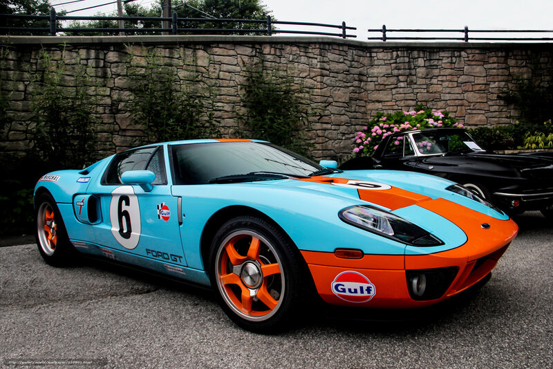 Gulf-liveried Ford GT race car