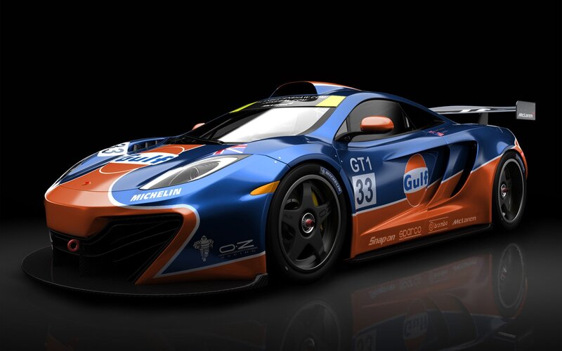 Gulf-liveried McLaren race car
