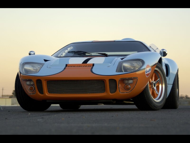 Gulf-liveried Race Car — Orange