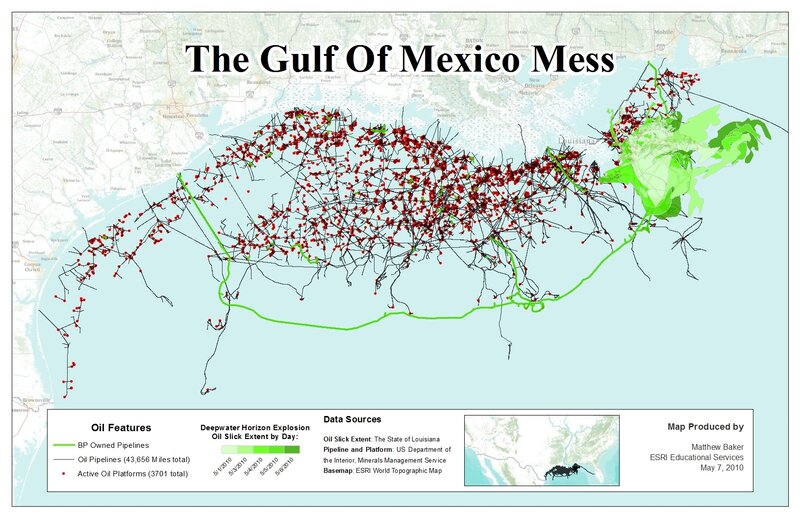 Gulf of Mexico Oil Spill Map
