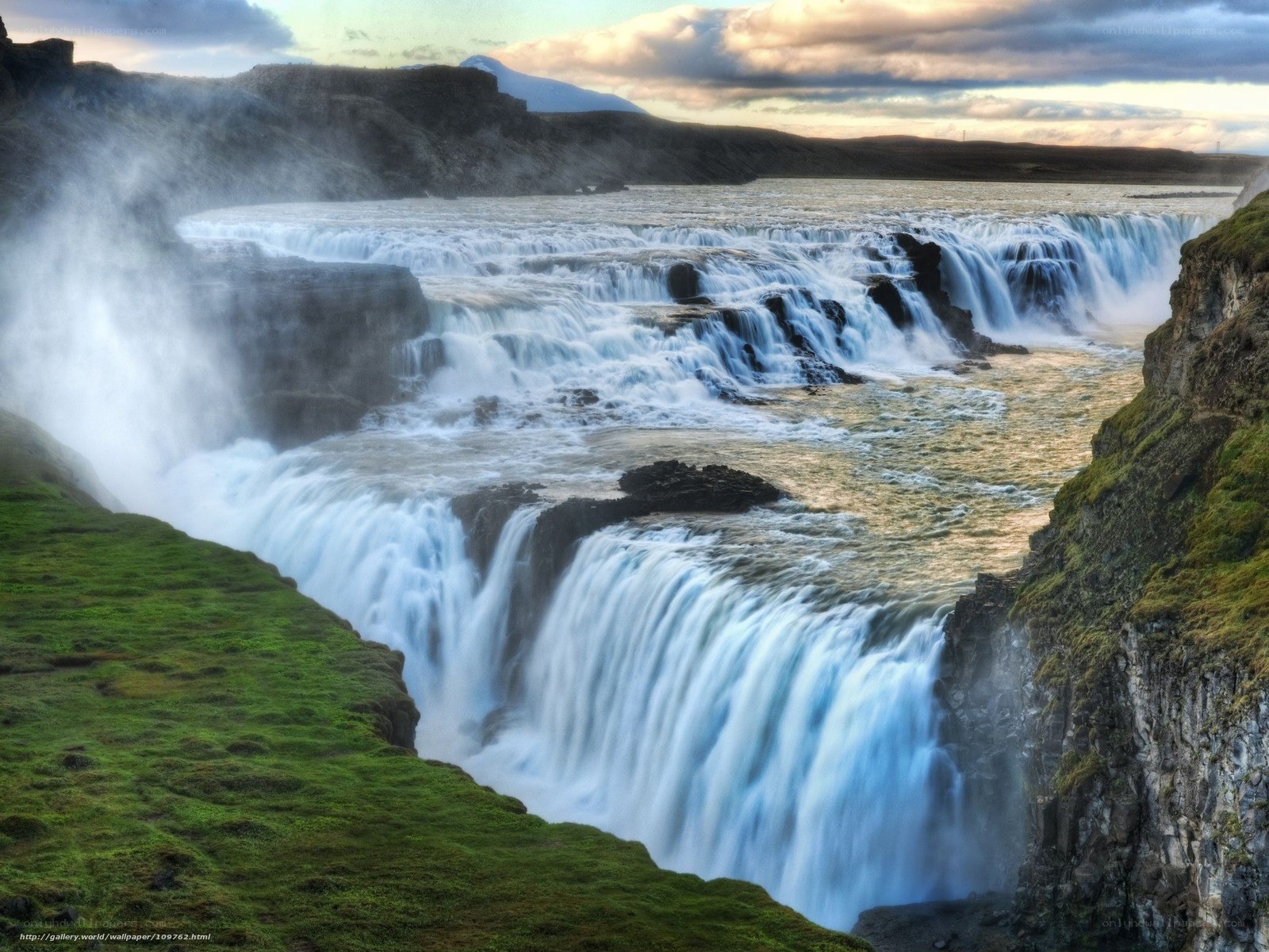 Gullfoss waterfall in Iceland