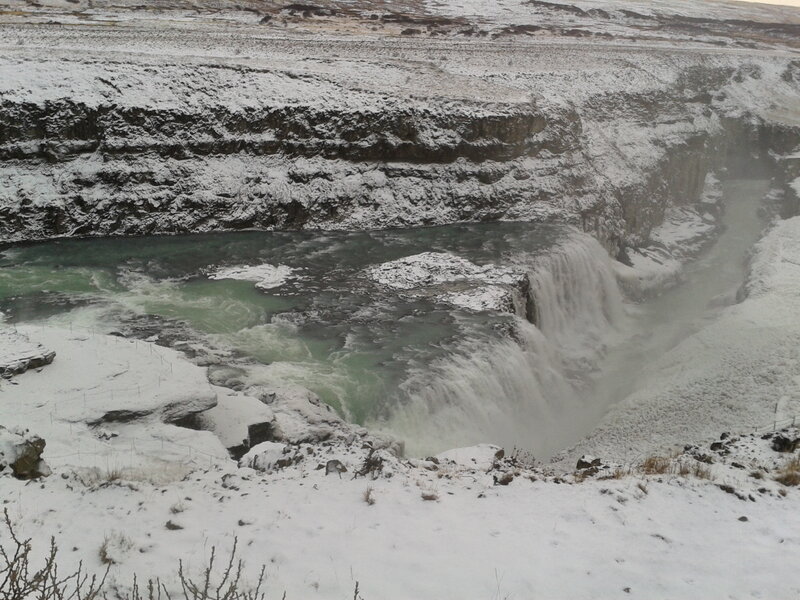 Gullfoss Waterfall — White, Dramatic