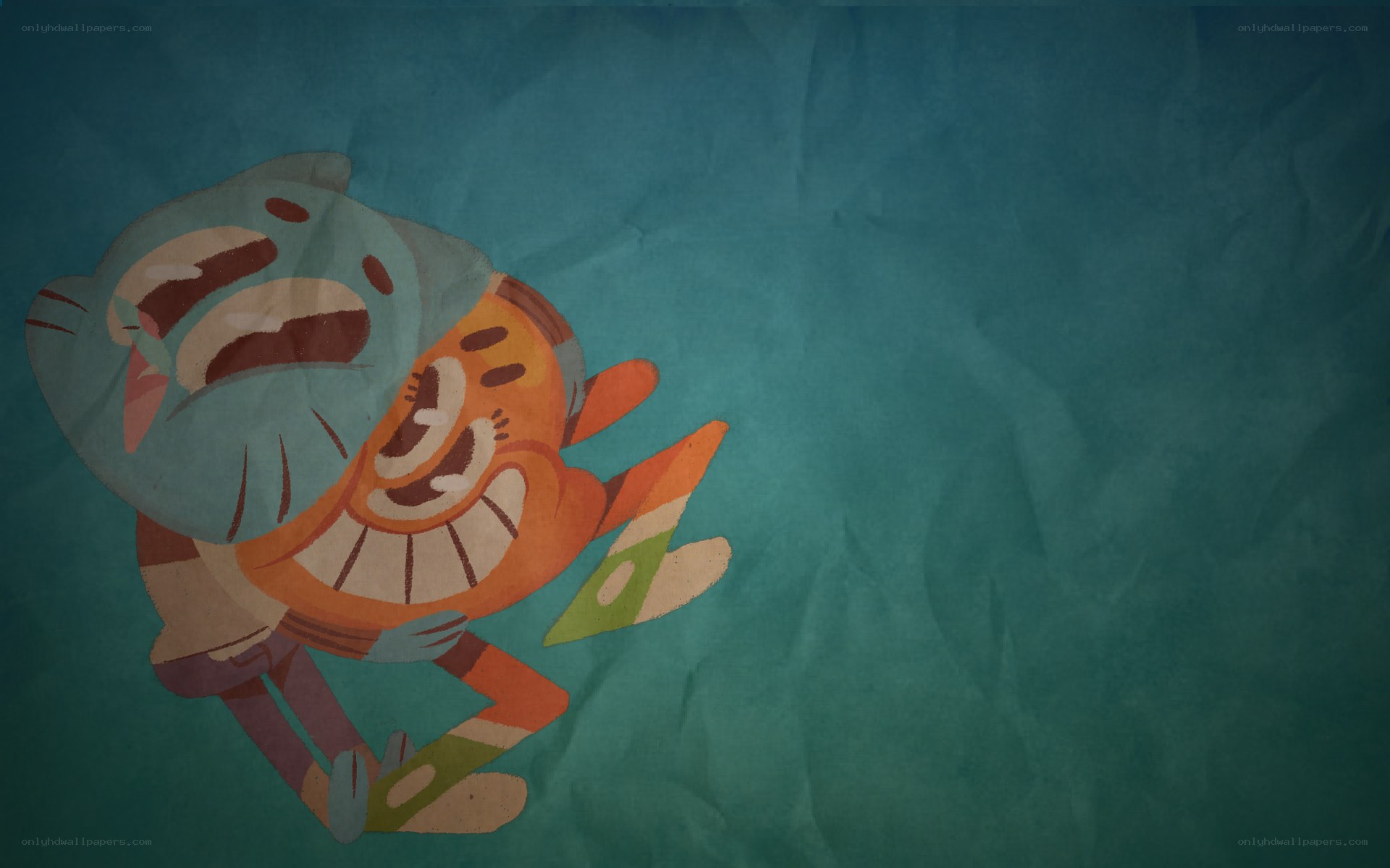 Gumball and Darwin hugging