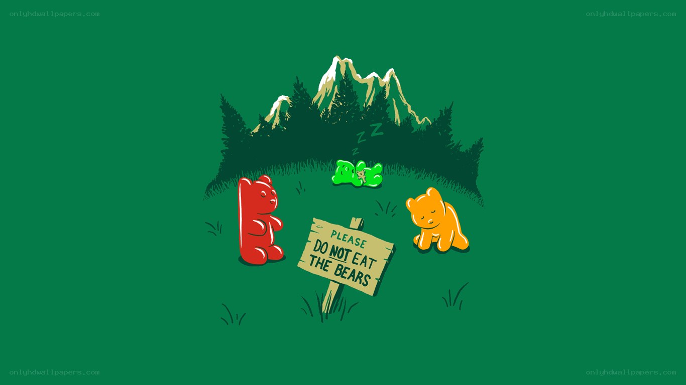 Gummy bears in the forest