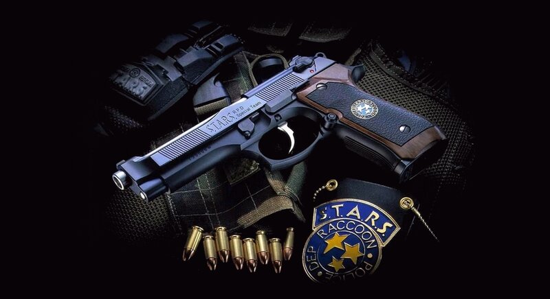 Gun and Police Badge