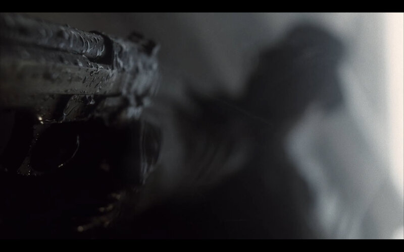 gun in dark setting