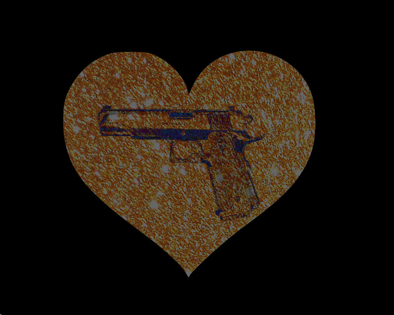 gun in heart shape