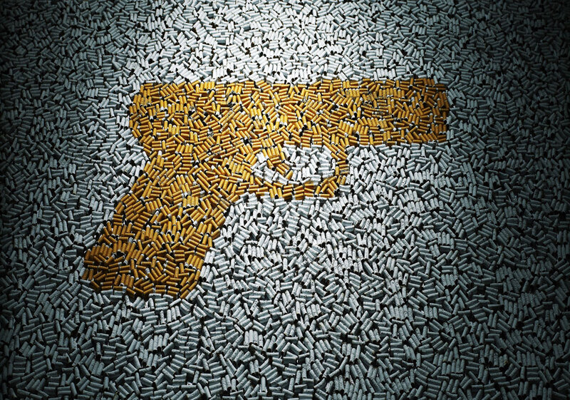 Gun made of bullet casings