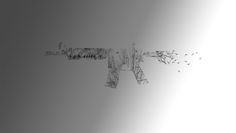 Gun Made of Tree Branches