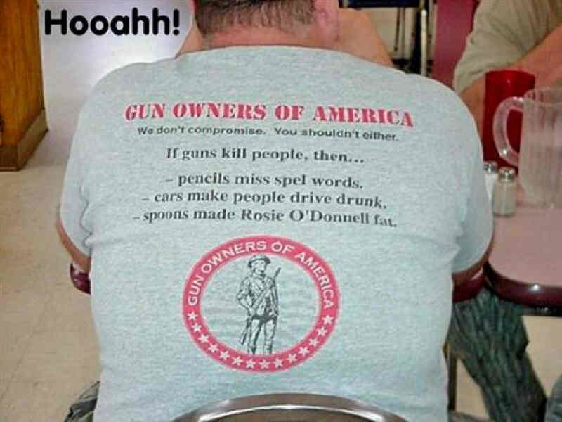 Gun owner t-shirt with joke