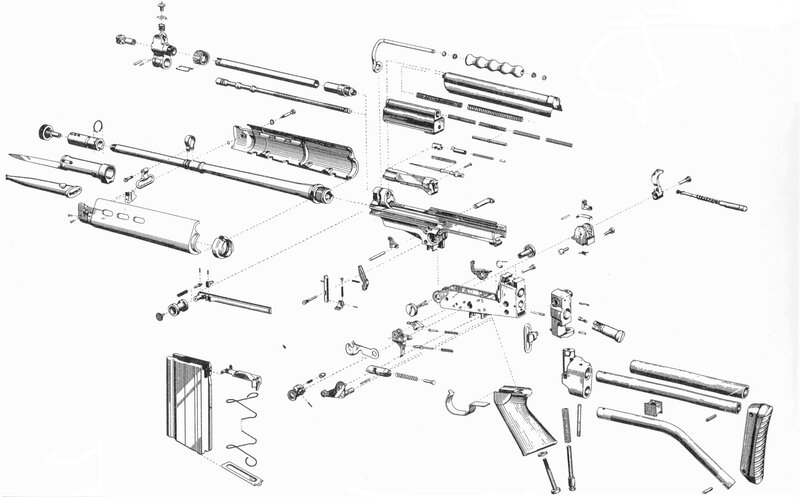 Gun parts exploded view