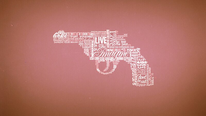 Gun-shaped Word Cloud