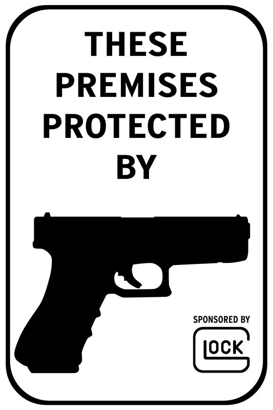 Gun Silhouette Sign
