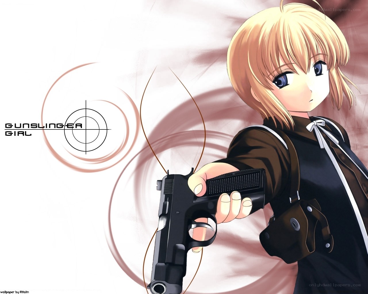 gun-slinging anime girl