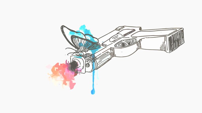 Gun with Butterfly