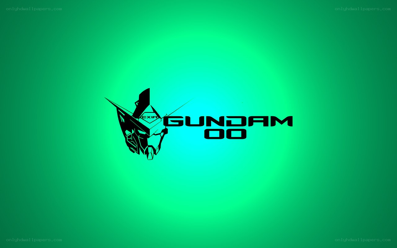 Gundam 00 logo on green