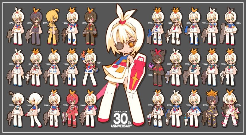 Gundam 30th Anniversary Character Art