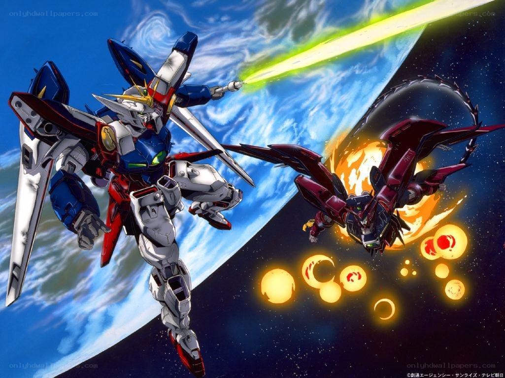 Gundam battle in space