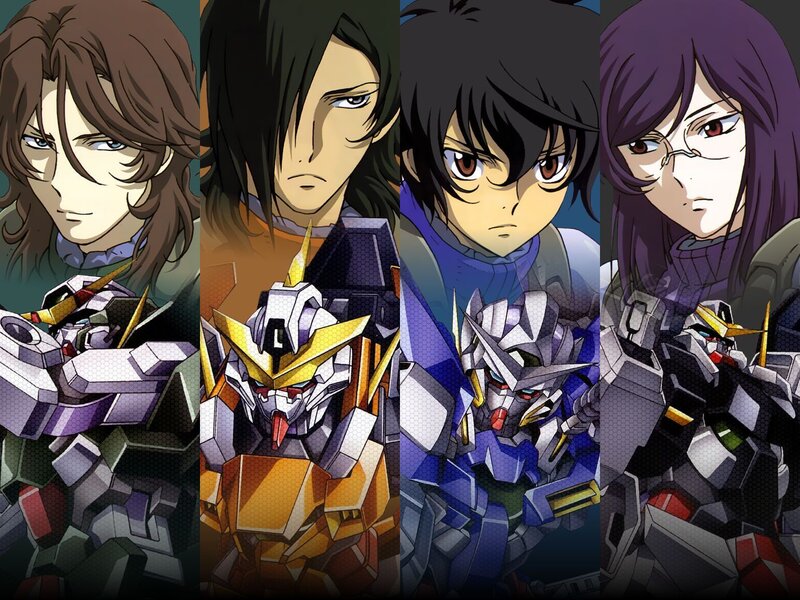 Gundam characters and mechs