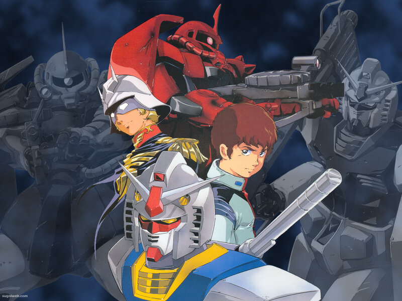 Gundam characters and mechs