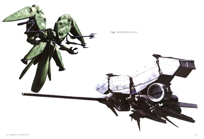 Gundam Dendrobium and Neue Ziel