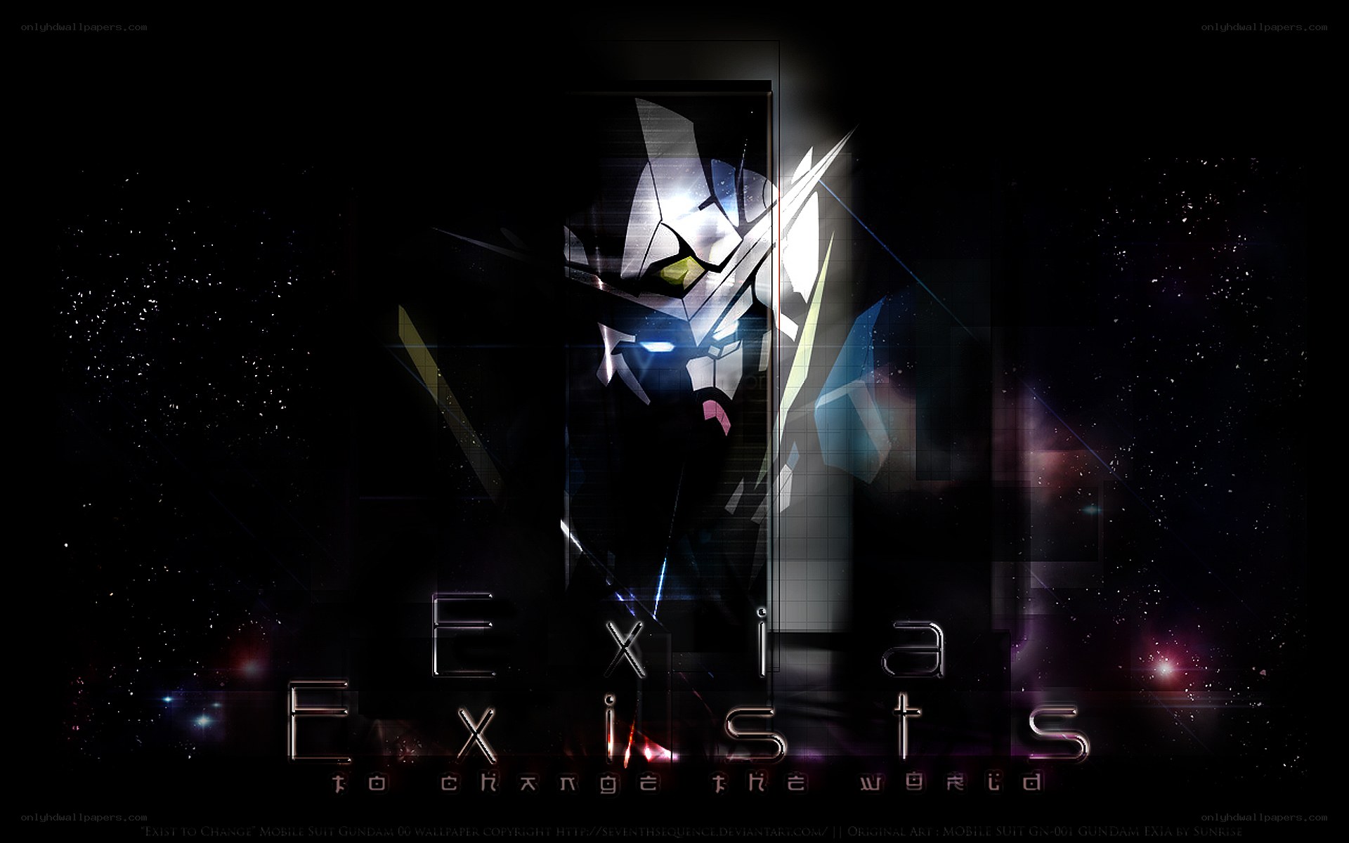 Gundam Exia in space
