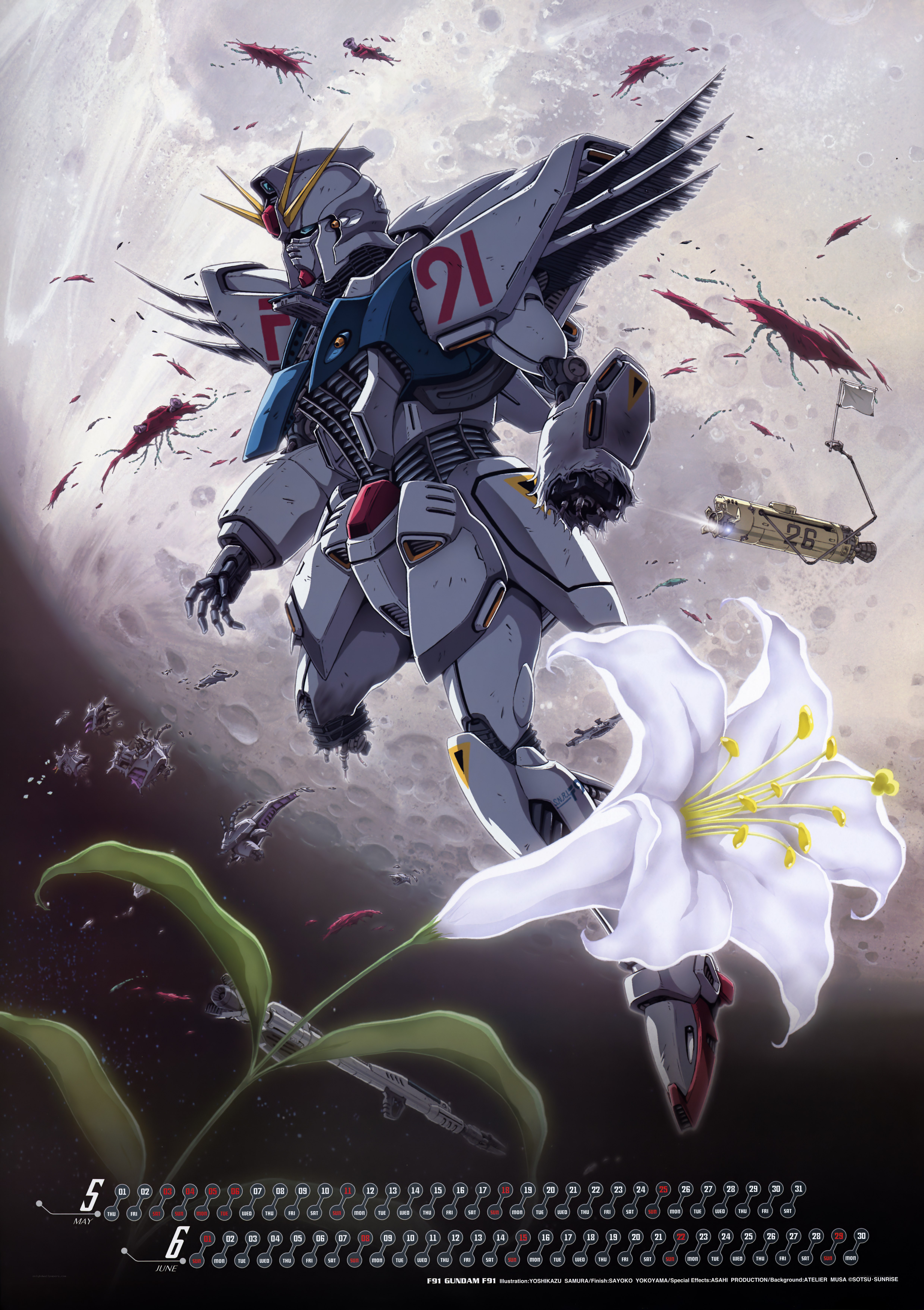 Gundam F91 in space