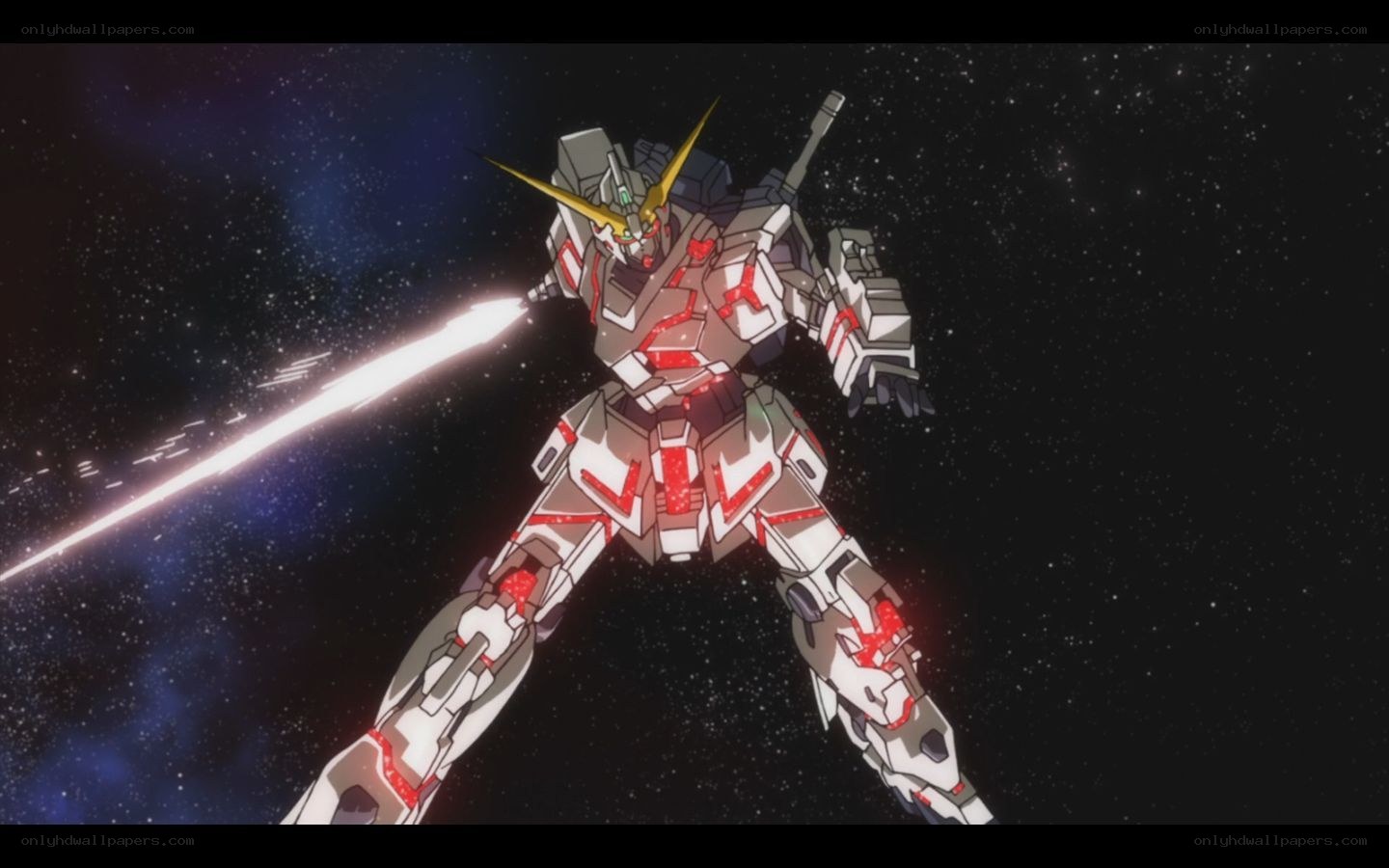 Gundam firing beam saber