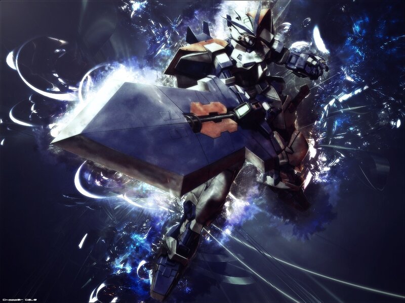 Gundam in a digital storm