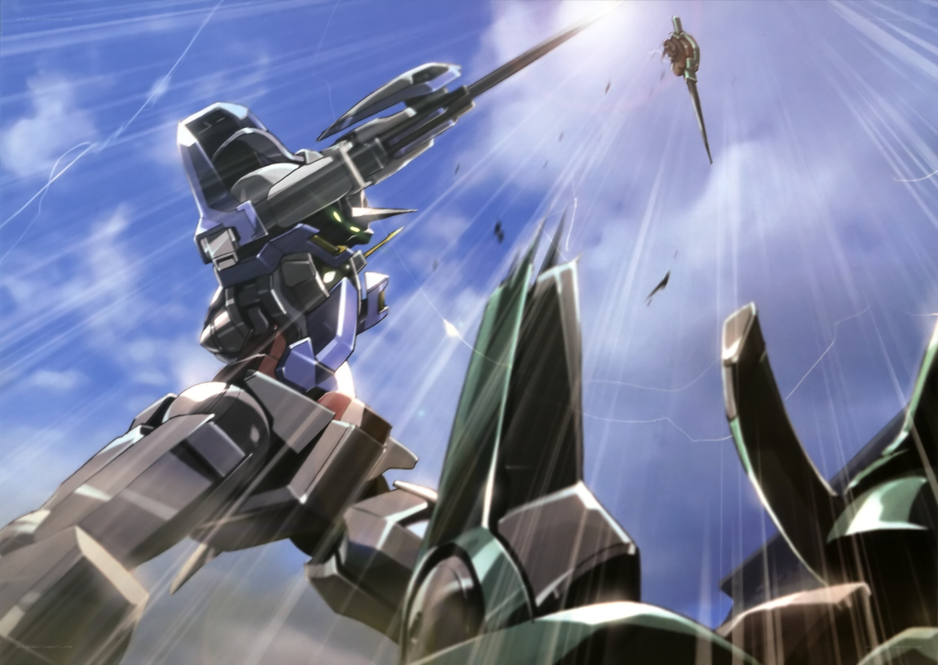 Gundam in battle
