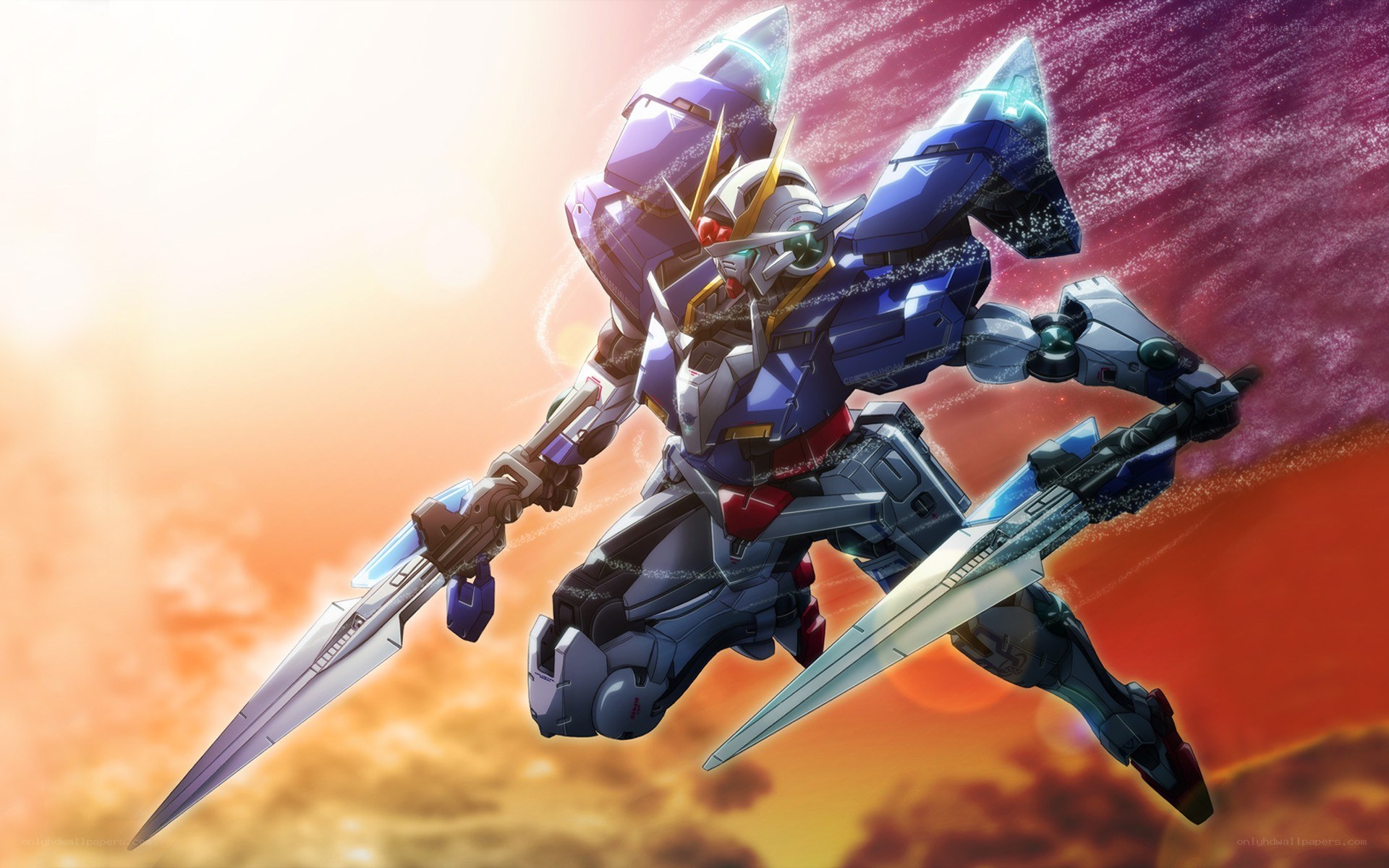 Gundam in battle pose