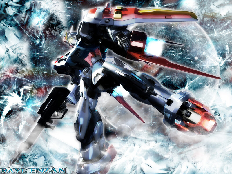 Gundam in battle pose