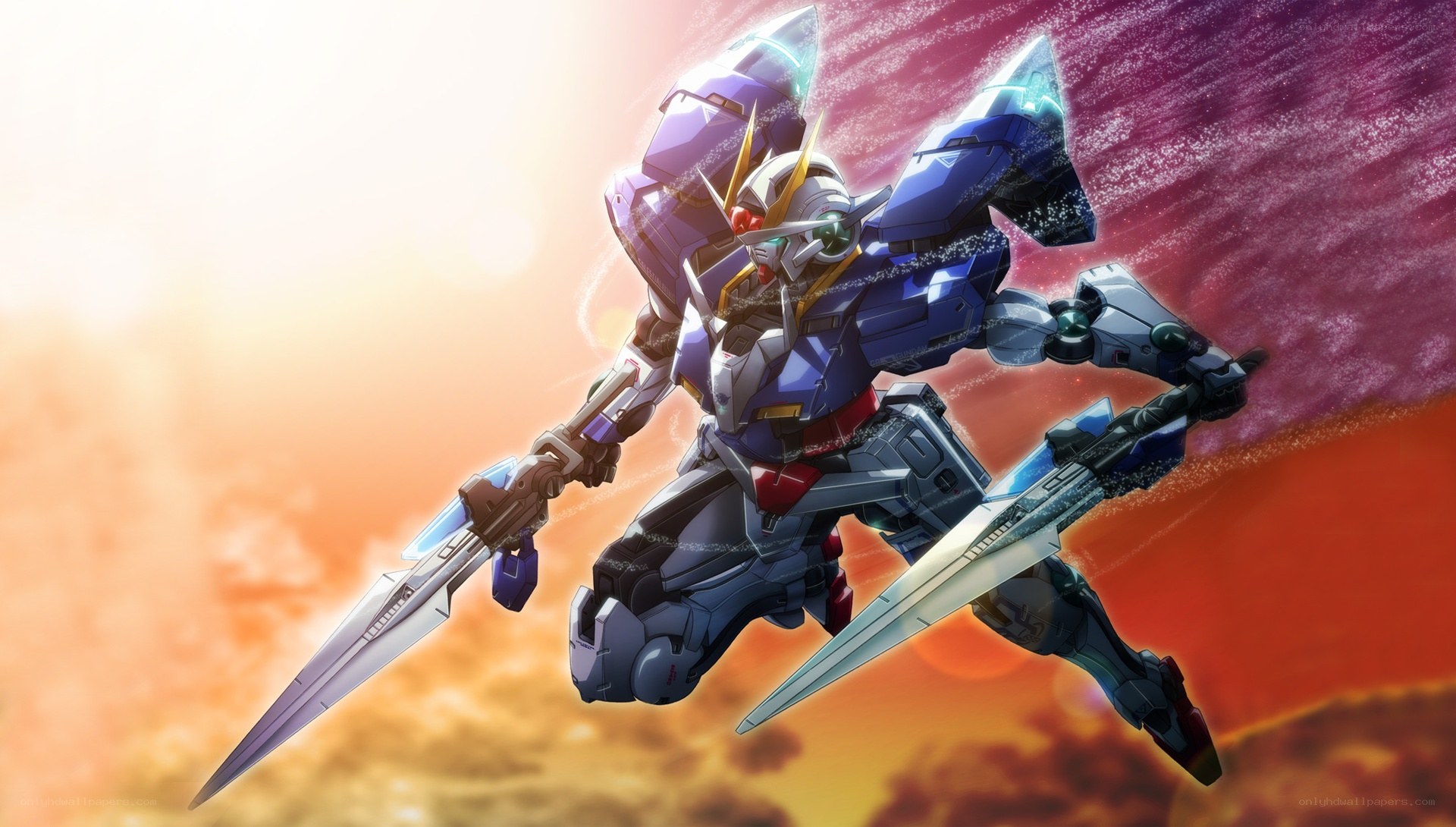 Gundam in battle pose