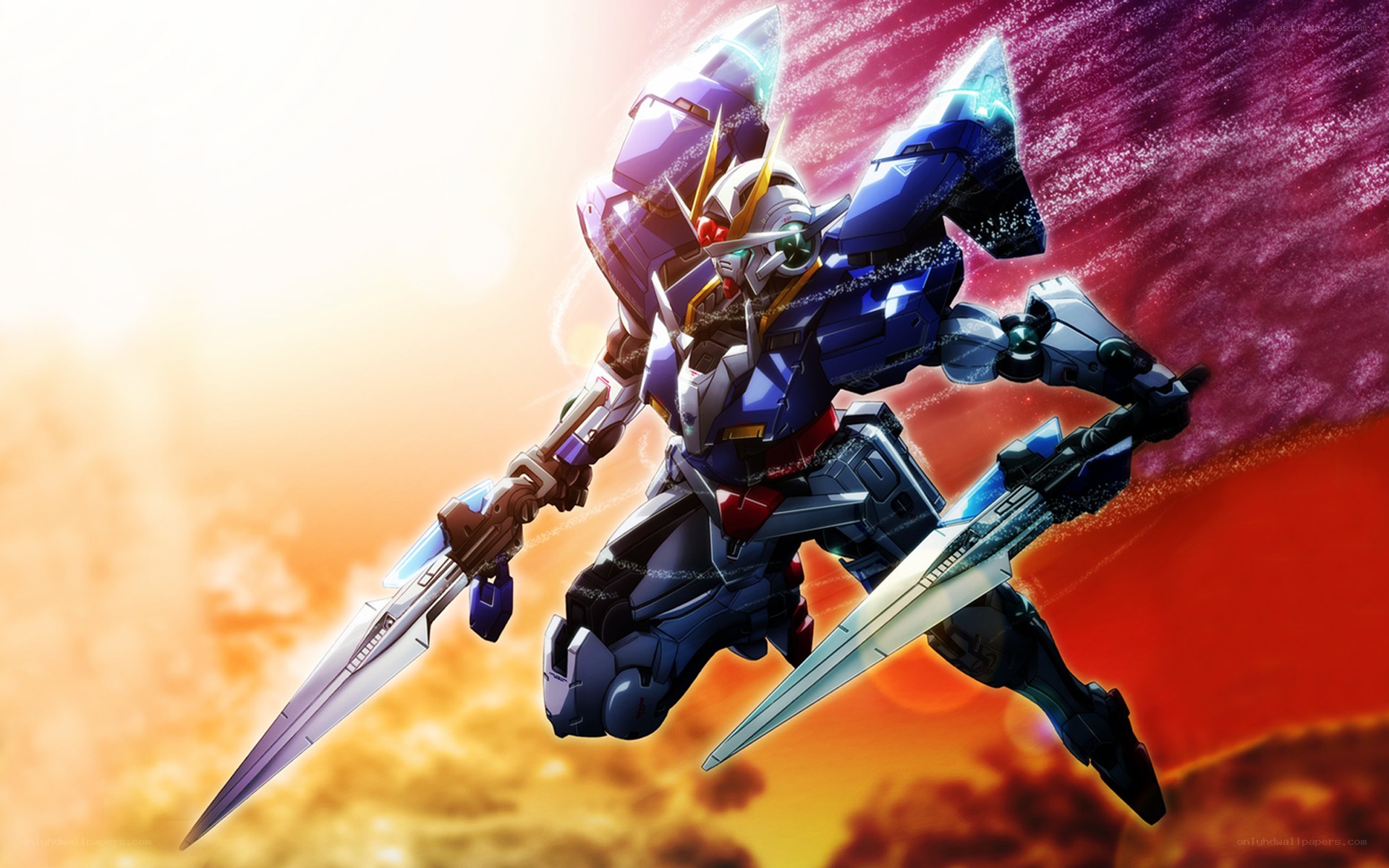 Gundam in battle stance