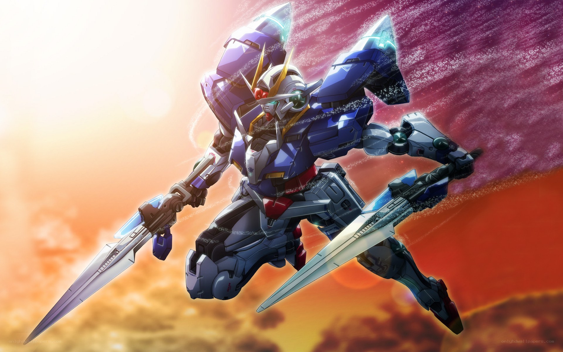 Gundam in battle stance