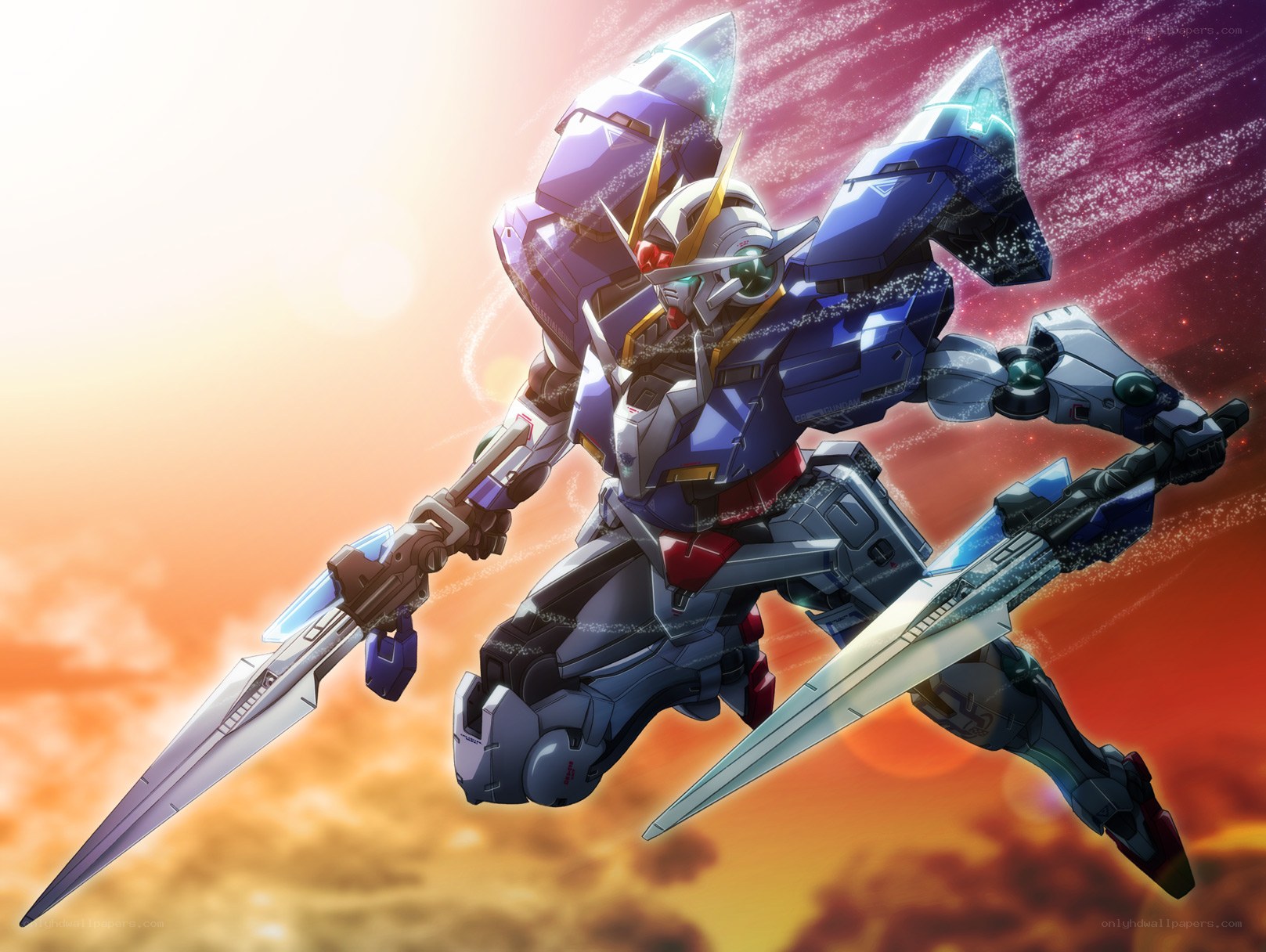 Gundam in battle stance