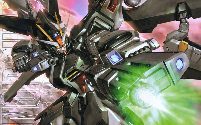 Gundam in combat pose