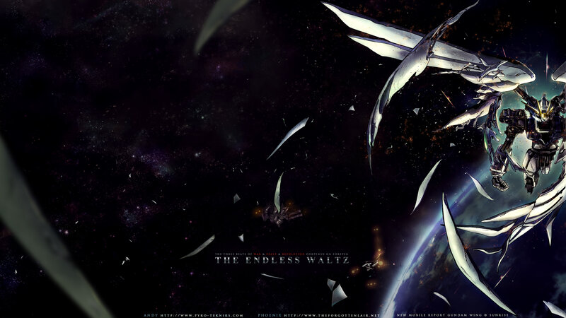 Gundam in space battle