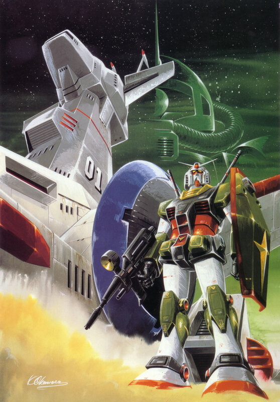 Gundam in space battle