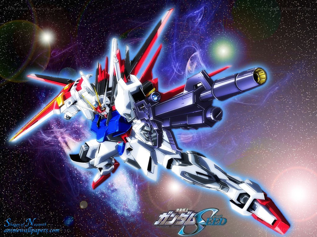 Gundam in space battle