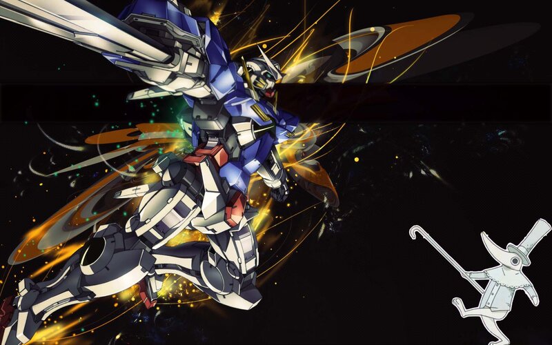 Gundam in space battle