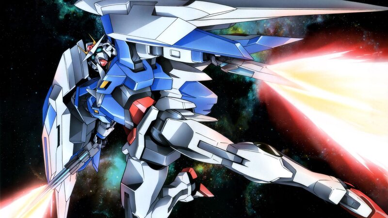 Gundam in space combat