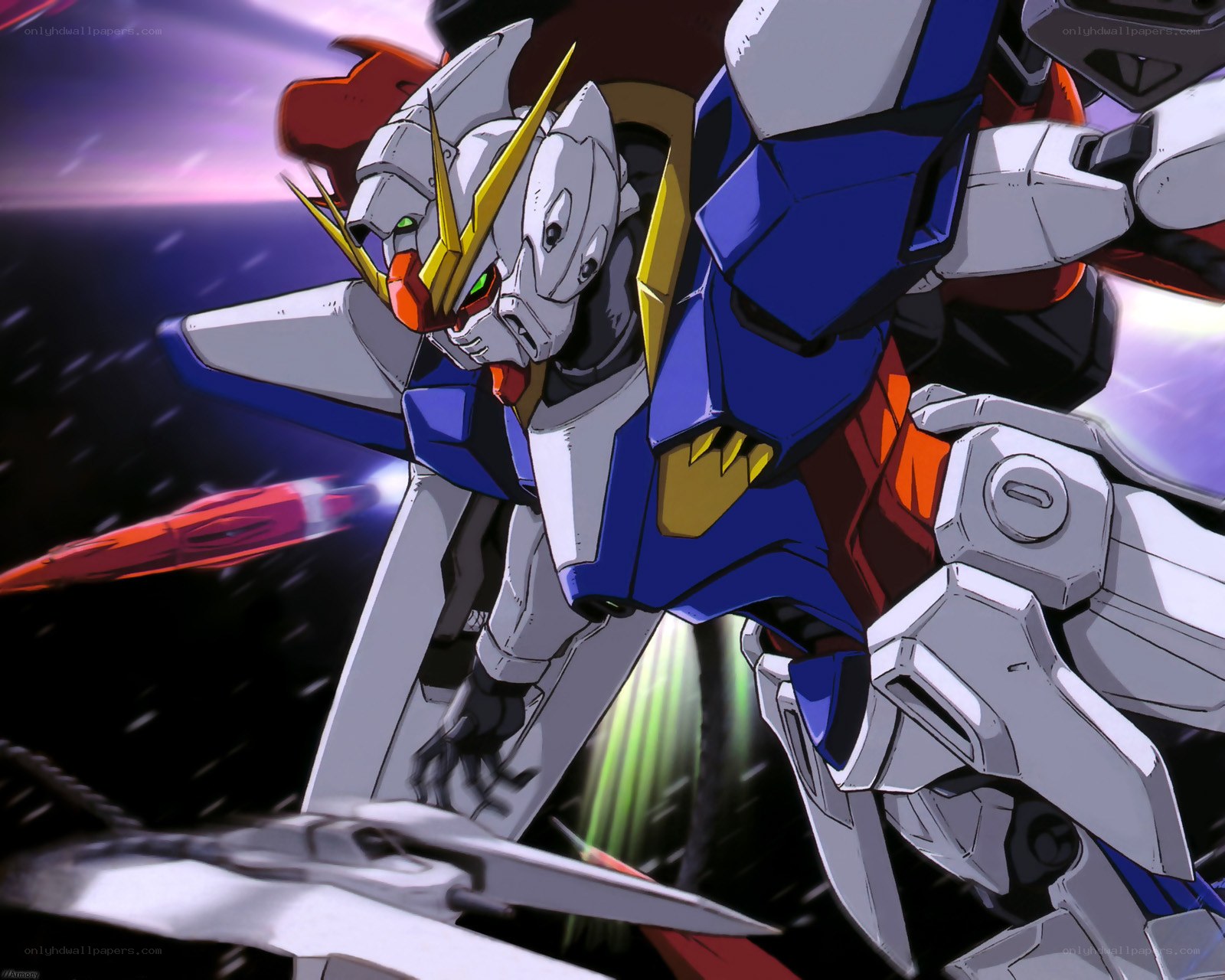 Gundam in space combat