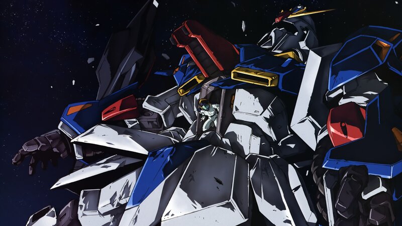 Gundam in space wreckage
