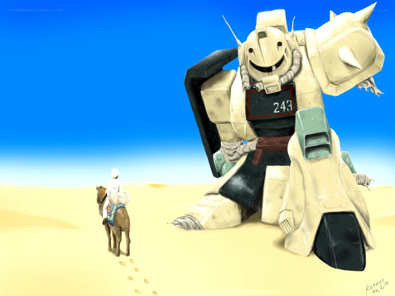 Gundam in the desert