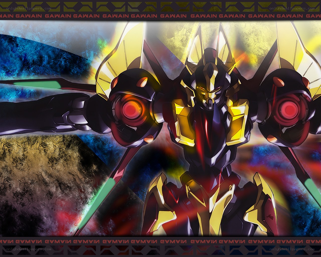 Gundam mech in space