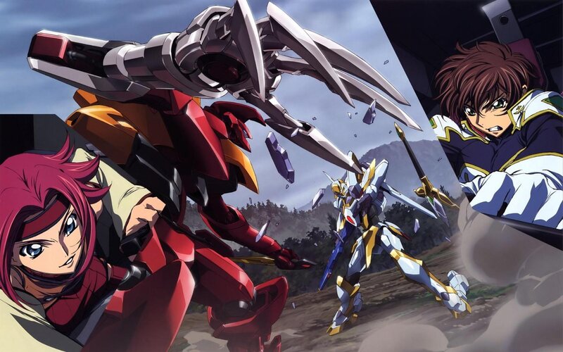 Gundam mecha battle scene
