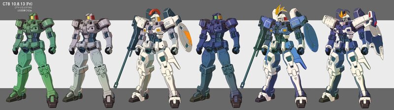 Gundam mecha design lineup