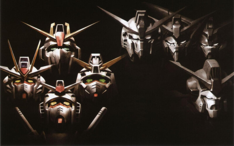 Gundam mecha heads lineup